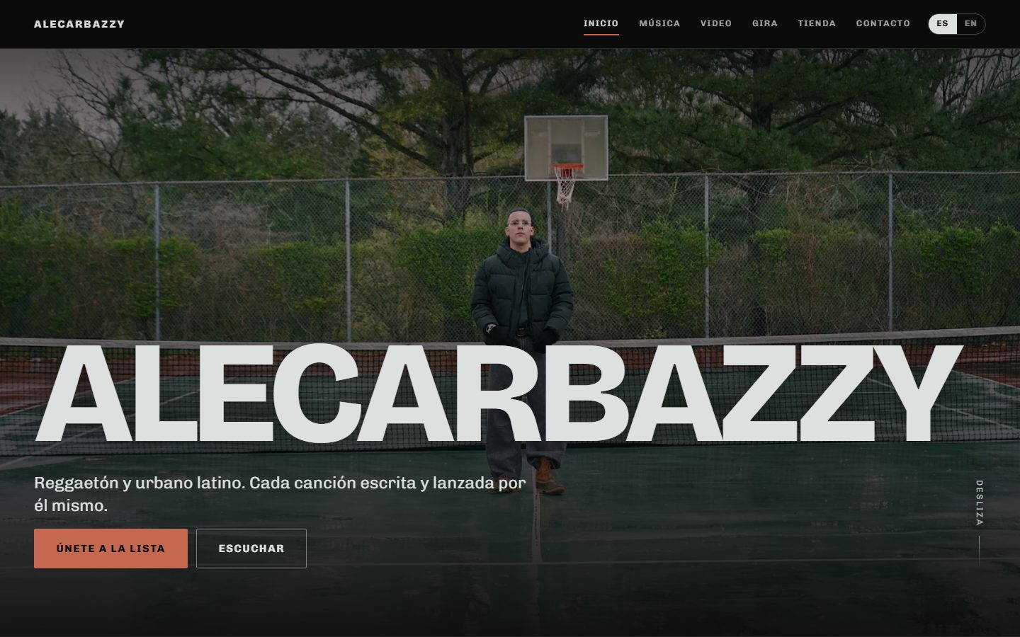 Home page of the ALECARBAZZY website